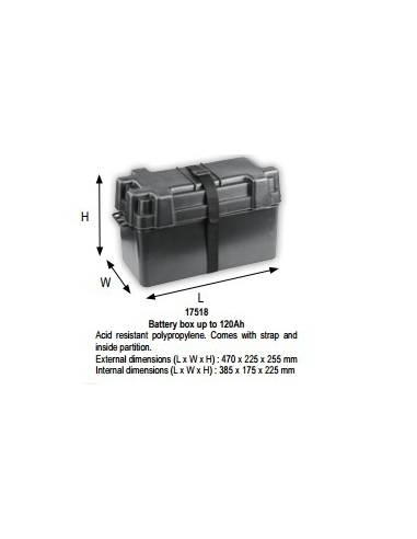 Caja bateria economica grande 470x225x255mm
