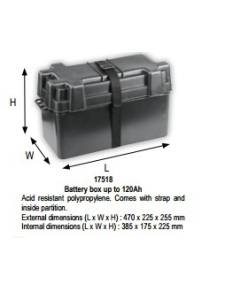 Caja bateria economica grande 470x225x255mm