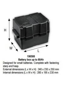 Black mini battery box