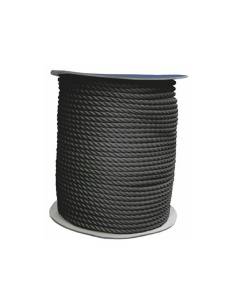 Corde d'ancrage 3 torons 8mm noir