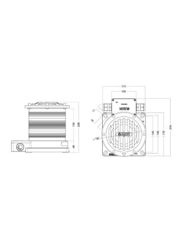 Aqua signal Led serie 65 verde Estribord 24V
