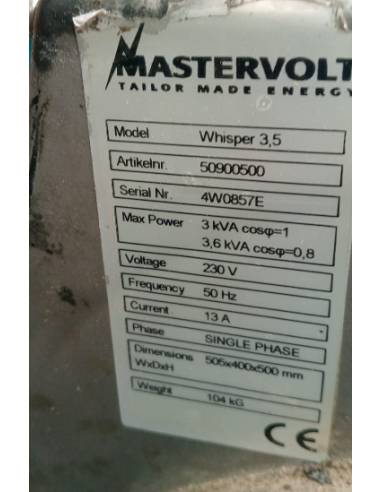 Mastervolt Whisper 3.5.  generador marino 3 kVA...