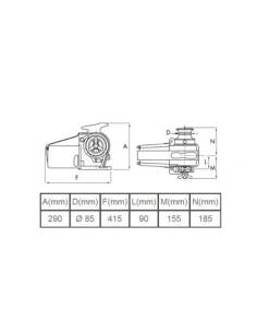 Molinete ancla h. tigres alu g+d 1500w