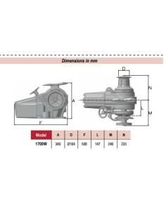 Molinete lofran's falkon 1700w  12v cadena 12mm 2