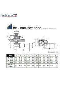 Lofrans x2 Ankerwinde 1000w/12v Barboten 8mm