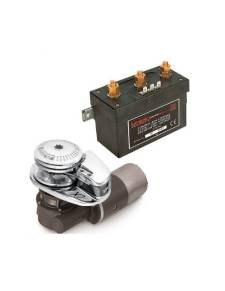 Molinete lofran's x2 bronce cromado 1000w/12v cadena 8m