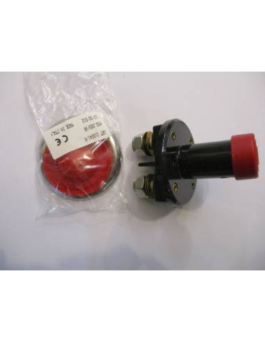 Foot button with red cap