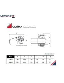 Verricello salpa ancora LOFRAN'S CAYMAN 1000W/12V ISO/ 10mm