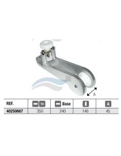 Ancora fissa con freno in alluminio da 45 mm