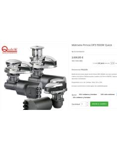 Quick molinete DP3-D prince 1500w  12V cadena 10mm DIN766 2