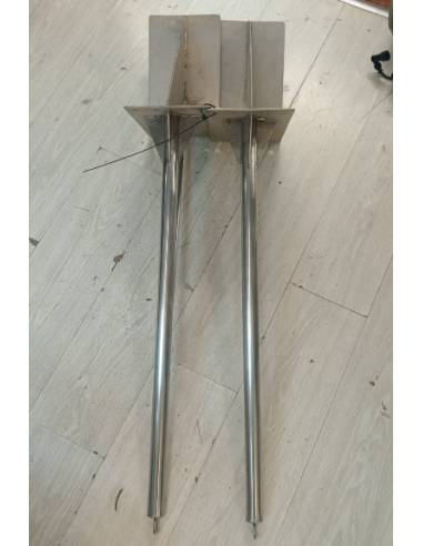 Pareja pescantes inox  brazo 84 cm