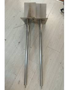 Pareja pescantes inox  brazo 84 cm