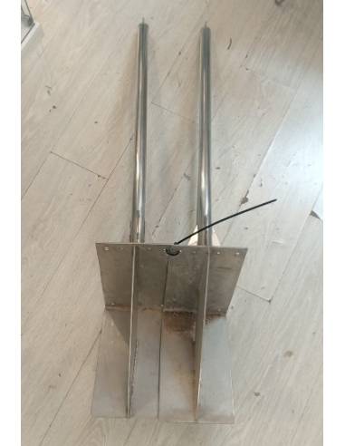 Pareja pescantes inox  brazo 84 cm