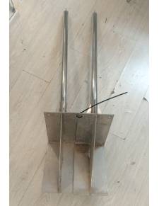 Pareja pescantes inox  brazo 84 cm