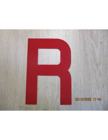 Lettera per vela 300mm R rosso