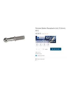 Ronstan Batten Receptacle Link15.4mm), M12 2