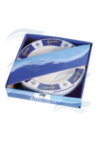 Plato postre melamina 6 pzas