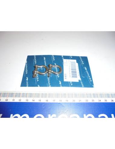 Stainless steel bow shackle bolt 4mm (2 units)