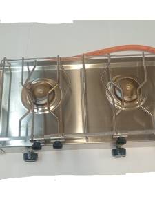 Eno Cocina 2 fuegos en inox con cardan.