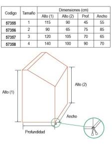 Console cover 1st height 120cm/ht 105 width 65cm p70cm