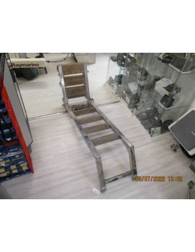 Stainless steel ladder 5 steps w/ folding platform