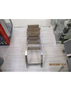 Escalera inox 5 peldaños c/ plataforma plegable 2
