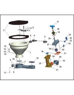 Overhaul kit for manual toilets 11510 and 11412