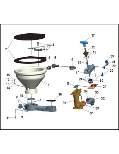 Kit de revision para los inodoros manuales...