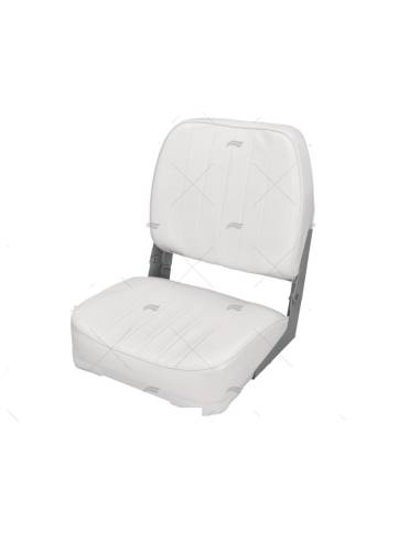 Silla 400X510mm  abatible semipiel blanca