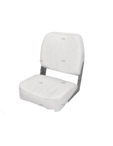 Silla 400X510mm  abatible semipiel blanca