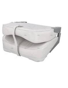 Silla 400X510mm  abatible semipiel blanca 2