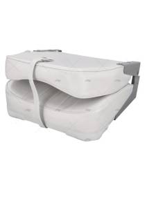Silla 400X510mm  abatible semipiel blanca