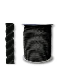 Corde d'ancrage 3 torons d 20mm noir