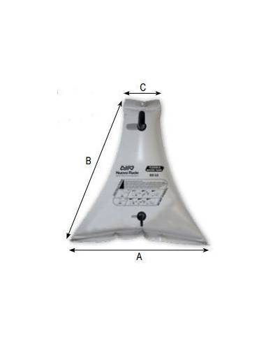 Tanque de agua flexible, 55lt-gris