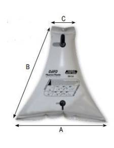Tanque de agua flexible, 55lt-gris
